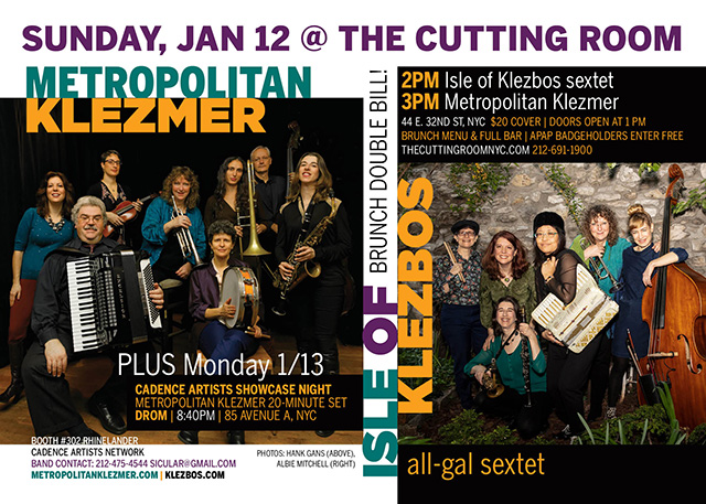 Metropolitan Klezmer and Klezbos Double Bill at the Cutting Room